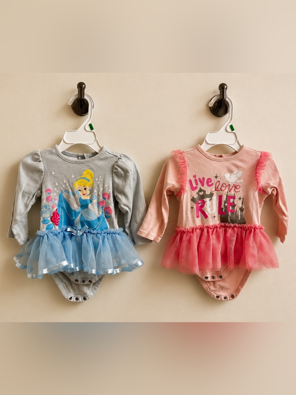 Disney Princess Cinderella Long Sleeve Bodysuit Dresses